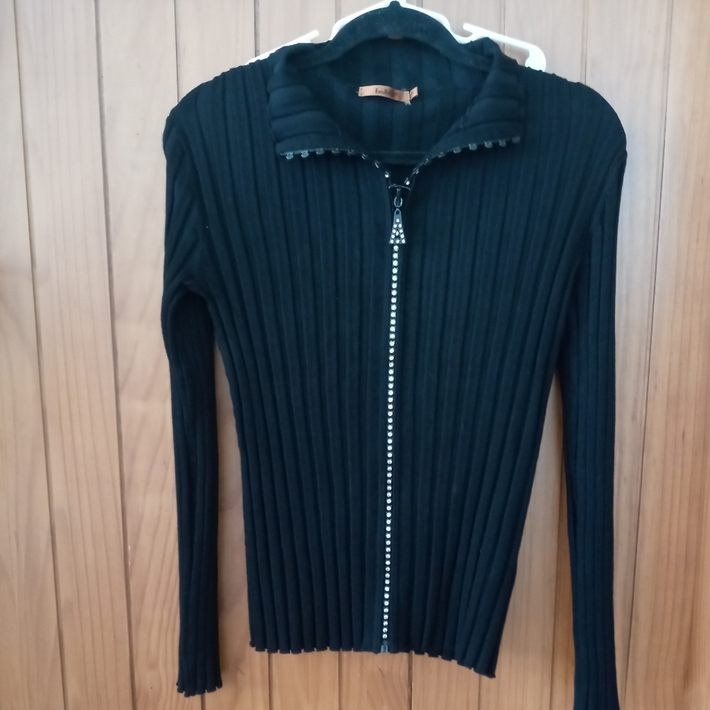 Diamond zipper sweater